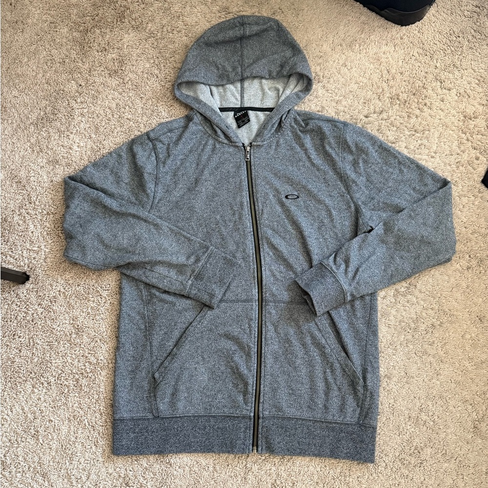 Oakley Men's Zip-Up Hoodie in Gray